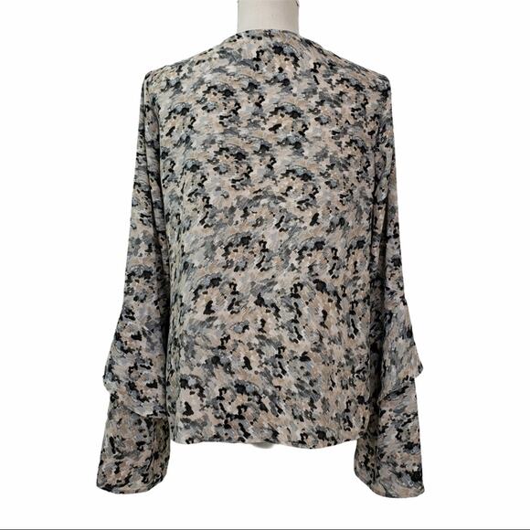 Harlowe & Graham Womens Small Ruffle Sleeve Popover Blouse - Picture 5 of 13